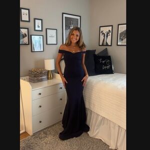 Navy Windsor black tie dress